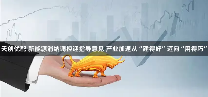 天创优配 新能源消纳调控迎指导意见 产业加速从“建得好”迈向“用得巧”